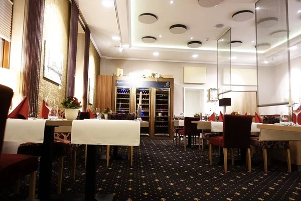 Salle Restaurant Moderne Sans Clients Intérieur — Photo
