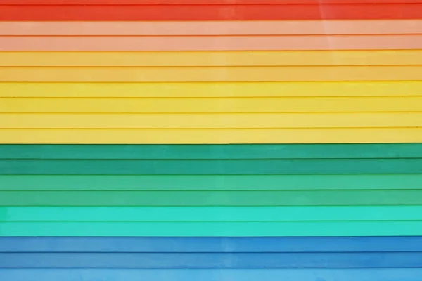 Rainbow Wooden Background Colourful Painted Wood Planks — Stock Photo, Image