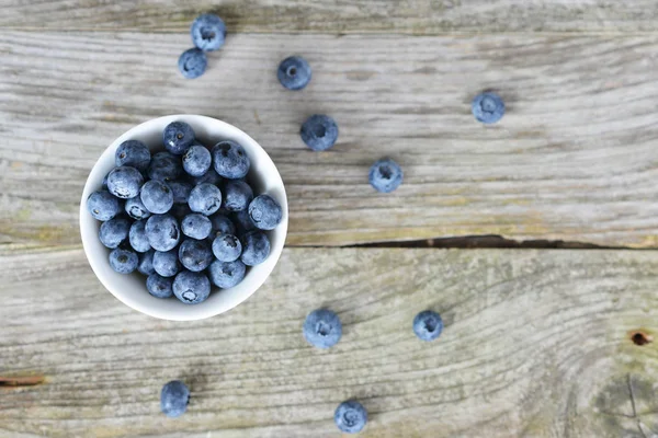 Fresh Blueberries Wooden Background Seasonal Healthy Fruits — Stock Photo, Image