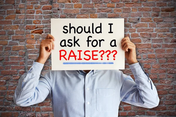 Salary Increase Negotiation Concept Employee Asking Should Ask Rise — Stock Photo, Image