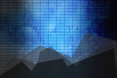 Arka plan olarak grafikleri ile soyut iş borsa paneli 
