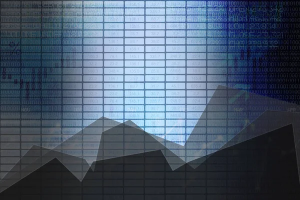 Абстрактная Панель Цифрового Дисплея Фондовой Биржи Предполагающая Эволюцию Финансового Рынка — стоковое фото