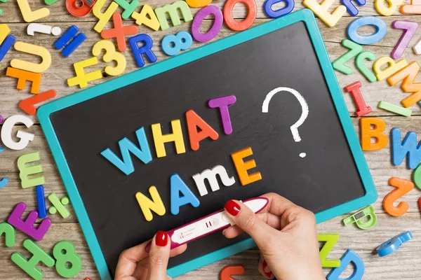 Hard Choose Decide Name New Born Baby What Name Question — Stock Photo, Image