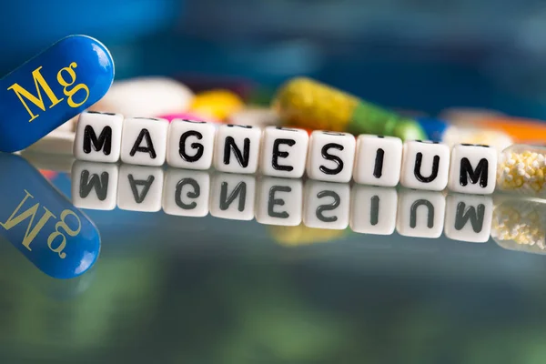 Magnesium Mineral Complex Eller Tillägg För Hälsosam Livsstil — Stockfoto