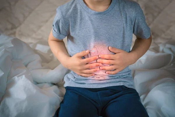 Douleurs Abdominales Chez Enfant Âge Préscolaire Empoisonnement Chez Les Enfants — Photo