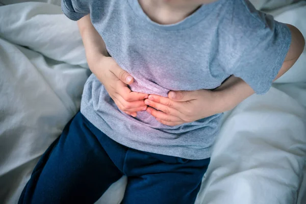 Douleurs Abdominales Chez Enfant Âge Préscolaire Empoisonnement Chez Les Enfants — Photo