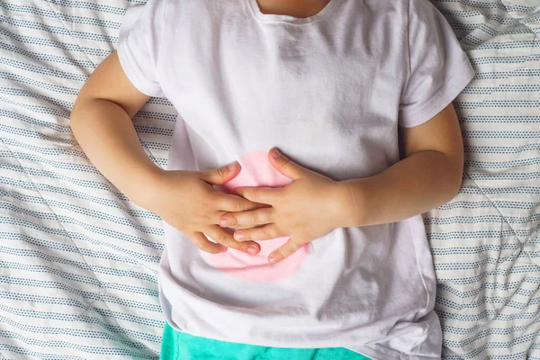 Douleurs Abdominales Chez Enfant Âge Préscolaire Empoisonnement Chez Les Enfants — Photo