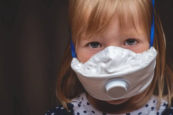 Niño Respirador Protector Con Filtro Proteger Los Niños Del Virus —  Fotos de Stock