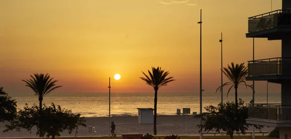 Схід Сонця Пляжі Мого Балкона — стокове фото