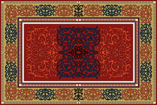 Lüks Hint halısı. Eski Türk kilimi. Klasik İran halısı, kabile dokusu. Etnik tekstil. Örnekleme penceresiyle birkaç rengi düzenleyip değiştirmek kolay. Mükemmel soyut tasarım. Vektör resimleme çerçevesi
