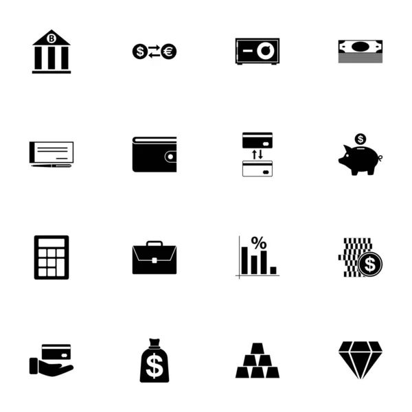 Icono Banca Ampliar Cualquier Tamaño Cambiar Cualquier Color Vector Plano — Vector de stock