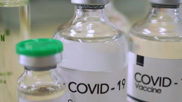Vírus Covid Corona 2019 Ncov Vacina Pandemia Epidemia Covid Conceito — Vídeo de Stock