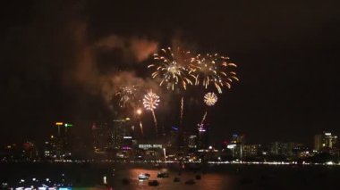Pattaya Uluslararası Havai fişek Festivali Chonburi, Tayland.