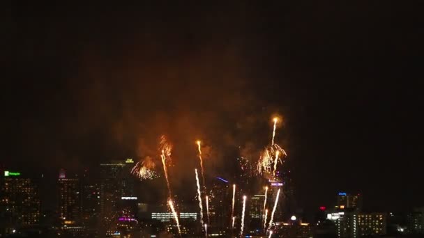 Festival Internacional Fogos Artifício Pattaya Chonburi Tailândia — Vídeo de Stock