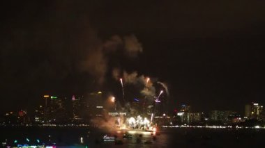 Pattaya Uluslararası Havai fişek Festivali Chonburi, Tayland.