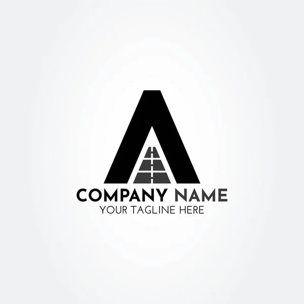 Criativo Moderno Simples Vetor Logotipo Estrada —  Vetores de Stock