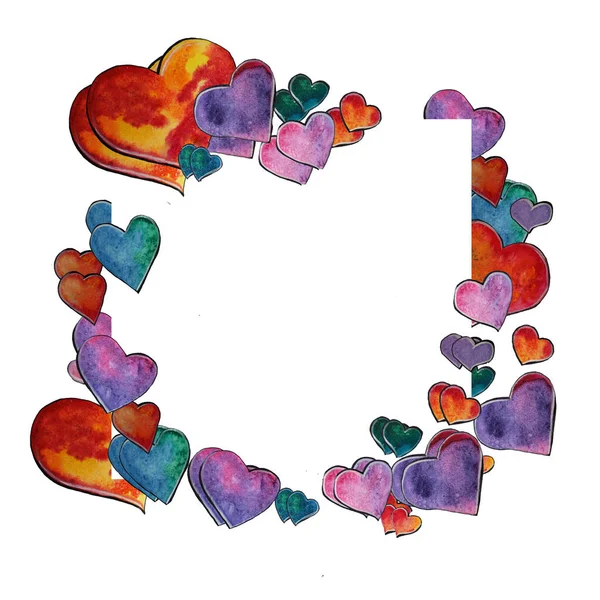 Bir kareyi tanımlayan kalp çerçevesi