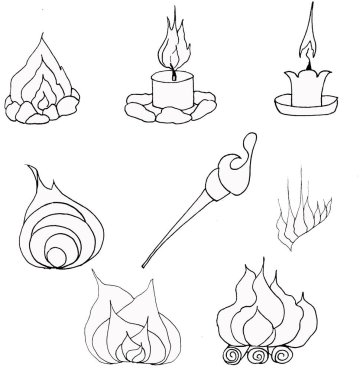 Büyük sette yangın hattı. Yüksek kalite fotoğraf. Kartpostal, kitap ve tatillerde kullanılır. Tişörtler üzerindeki resimler.