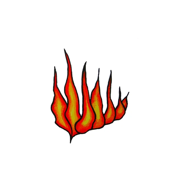 Helles Feuer aus dem Tropfen — Stockfoto