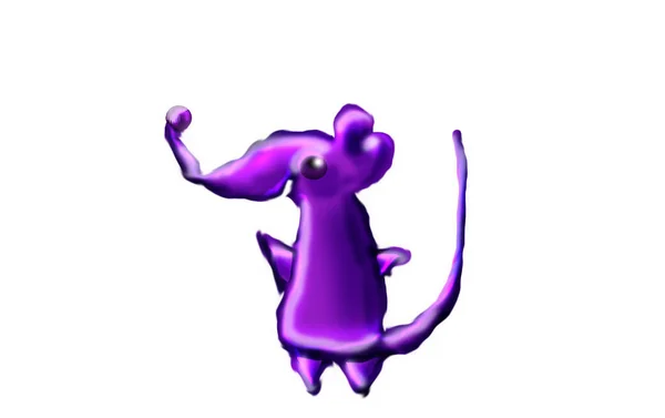 小紫丁香欢快的老鼠在笑 — 图库照片
