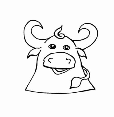 Zil şeklinde grafiksel bir boğa.