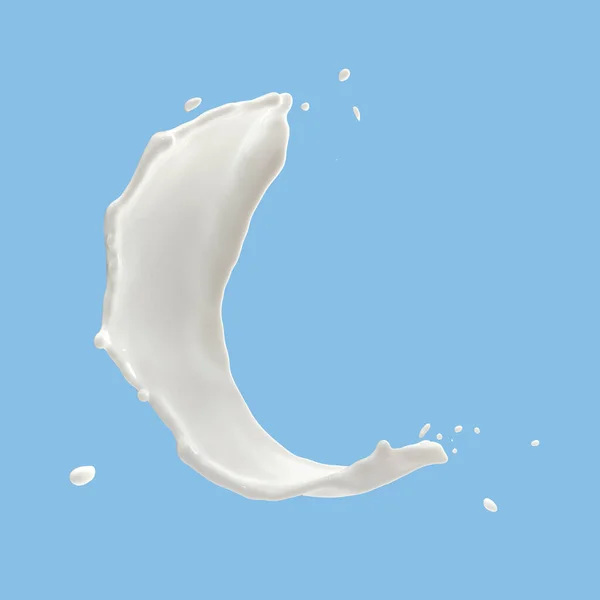 Milk Splash Isolated Pack Liquid Yogurt Splash Include Clipping Path — Stock Photo, Image