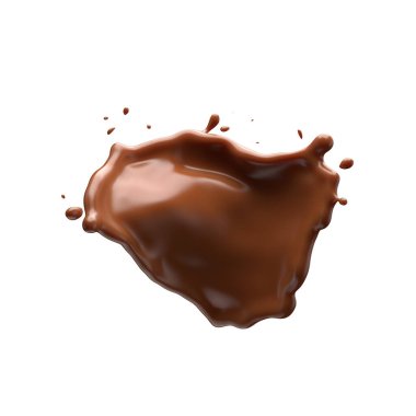 Çikolatalı süt 3 boyutlu gerçekçi.