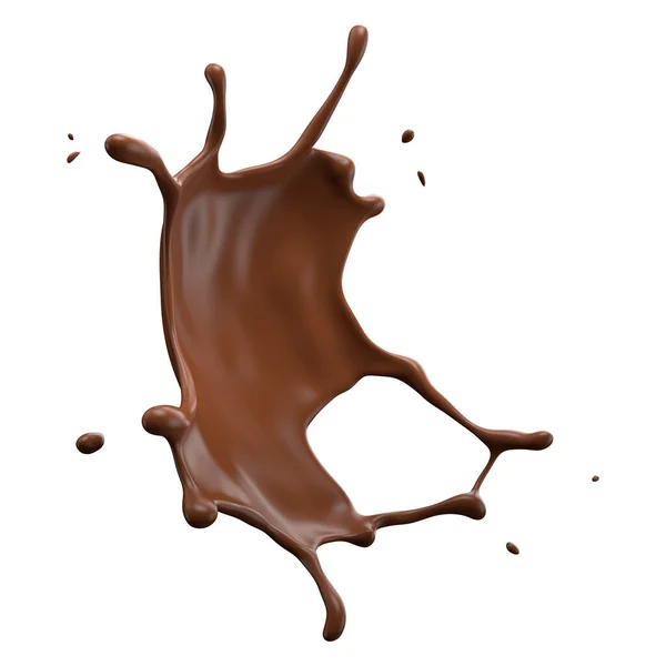 Chocolademelk Splash Realistisch — Stockfoto