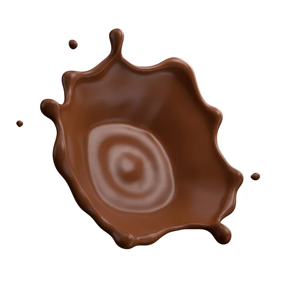 Chocolademelk Splash Realistisch — Stockfoto