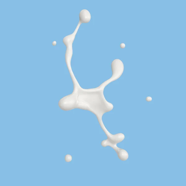 Milch Spritzen Isolierte Packung Flüssigkeit Oder Joghurt Spritzen Einschließlich Clipping — Stockfoto