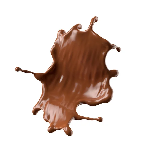 Chocolate Leite Splash Realista — Fotografia de Stock