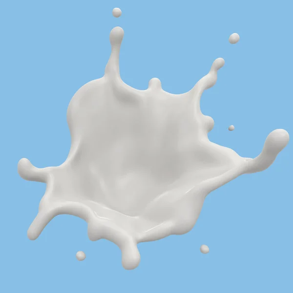 Брызги Молока Изолированной Жидкости Упаковки Брызги Йогурта Числе Путь Обрезки — стоковое фото