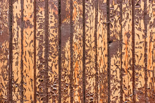 Old Peeling Brown Paint Abstract Wooden Pattern Surface Texture Background — Stock Photo, Image