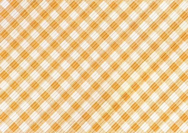 Fond Carreaux Abstrait Orange Blanc Nappe Pique Nique Texture Carrée — Photo