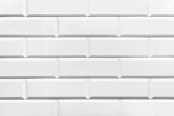 Ceramic White Brick Modern Interior Wall Texture Background — Stock Photo, Image