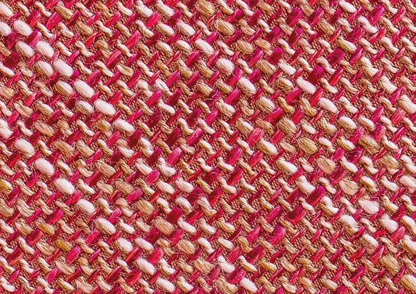 生地の色の質感をクローズアップ 斜線でソファ張り 糸の背景 — ストック写真