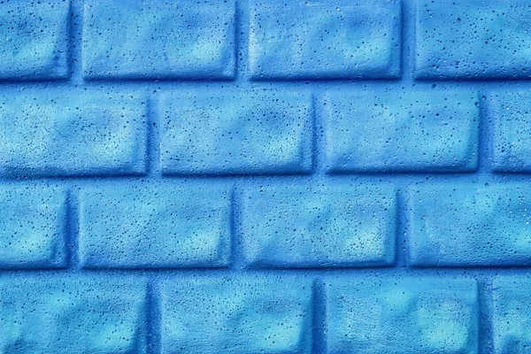 Mavi Tuğla Işi Soyut Dekoratif Duvar Dokusu Arkaplanını Engeller — Stok fotoğraf