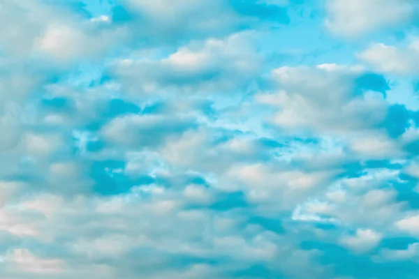 Céu Azul Manhã Antes Amanhecer Com Muitas Nuvens Fundo — Fotografia de Stock