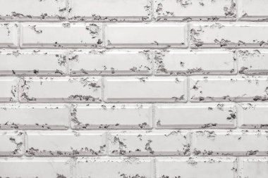 Siyah desenli beyaz dekoratif tuğla duvar dokusu arkaplan