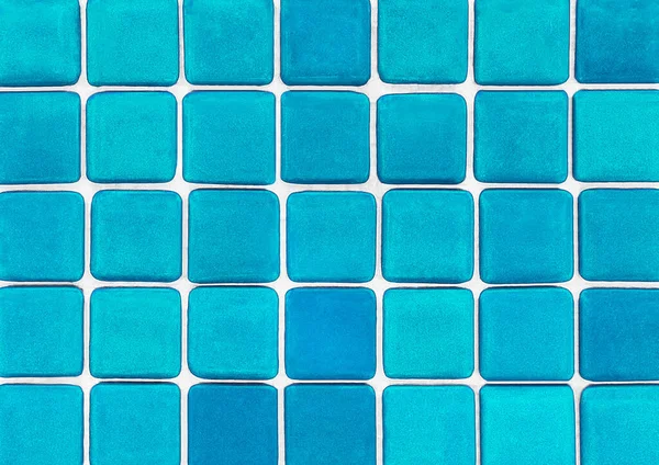 Blue Abstract Mosaic Ceramic Tile Texture Square Cold Background — Stock Photo, Image