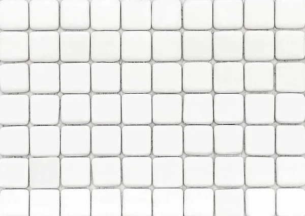 White Mosaic Ceramic Tile Abstract Wall Texture Background — Stock Photo, Image