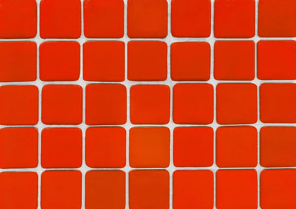 Azulejos Cerámica Abstracta Roja Textura Cuadrada Fondo Mosaico — Foto de Stock