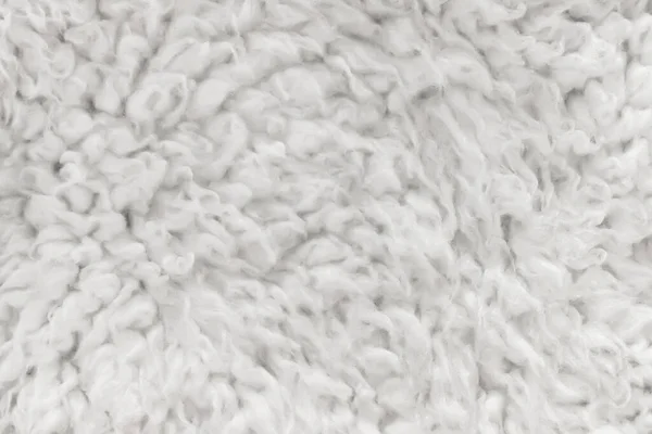 白いふわふわのウールの背景 軽い柔らかい毛皮の質感 — ストック写真