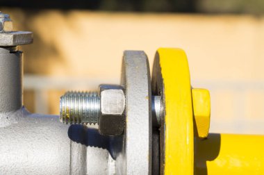 bağlantı cıvata ve somun iki sarı flanşlar