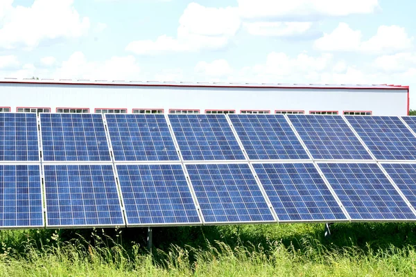 Solar Panels Assembled Section — Stock Photo, Image