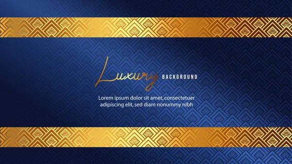 Luxury Elegant Hintergrund Mit Dekorativen Goldenen Ornament Rand Und Geometrischem — Stockvektor