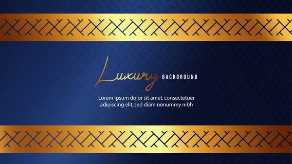 Luxury Elegant Hintergrund Mit Dekorativen Goldenen Ornament Rand Und Geometrischem — Stockvektor