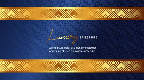 Luxury Elegant Hintergrund Mit Dekorativen Goldenen Ornament Rand Und Geometrischem — Stockvektor