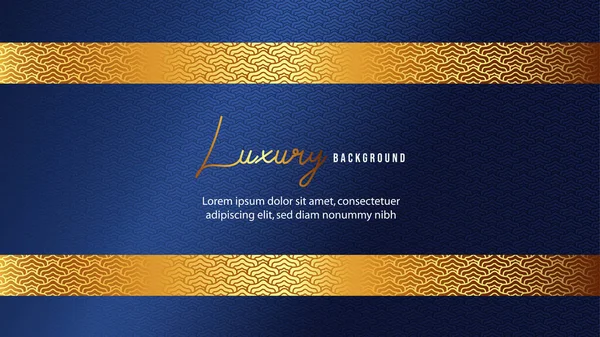 Luxury Elegant Hintergrund Mit Dekorativen Goldenen Ornament Rand Und Geometrischem — Stockvektor