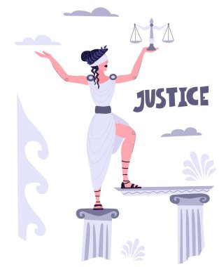 Adalet Tanrıçası Themis. Hukukun ve adaletin sembolü